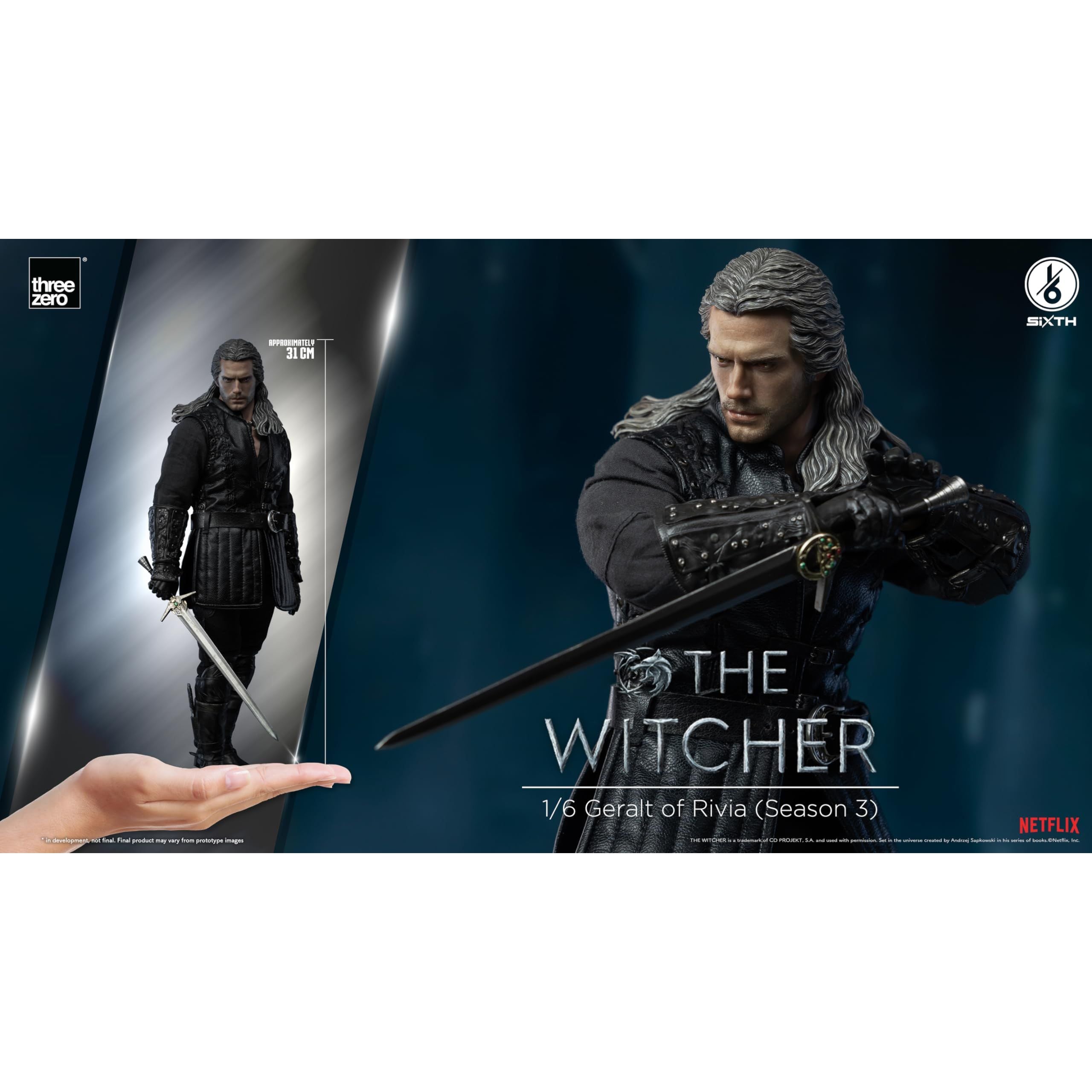 threezero The Witcher: Geralt of Rivia (Season 3) 1:6 Scale Action
